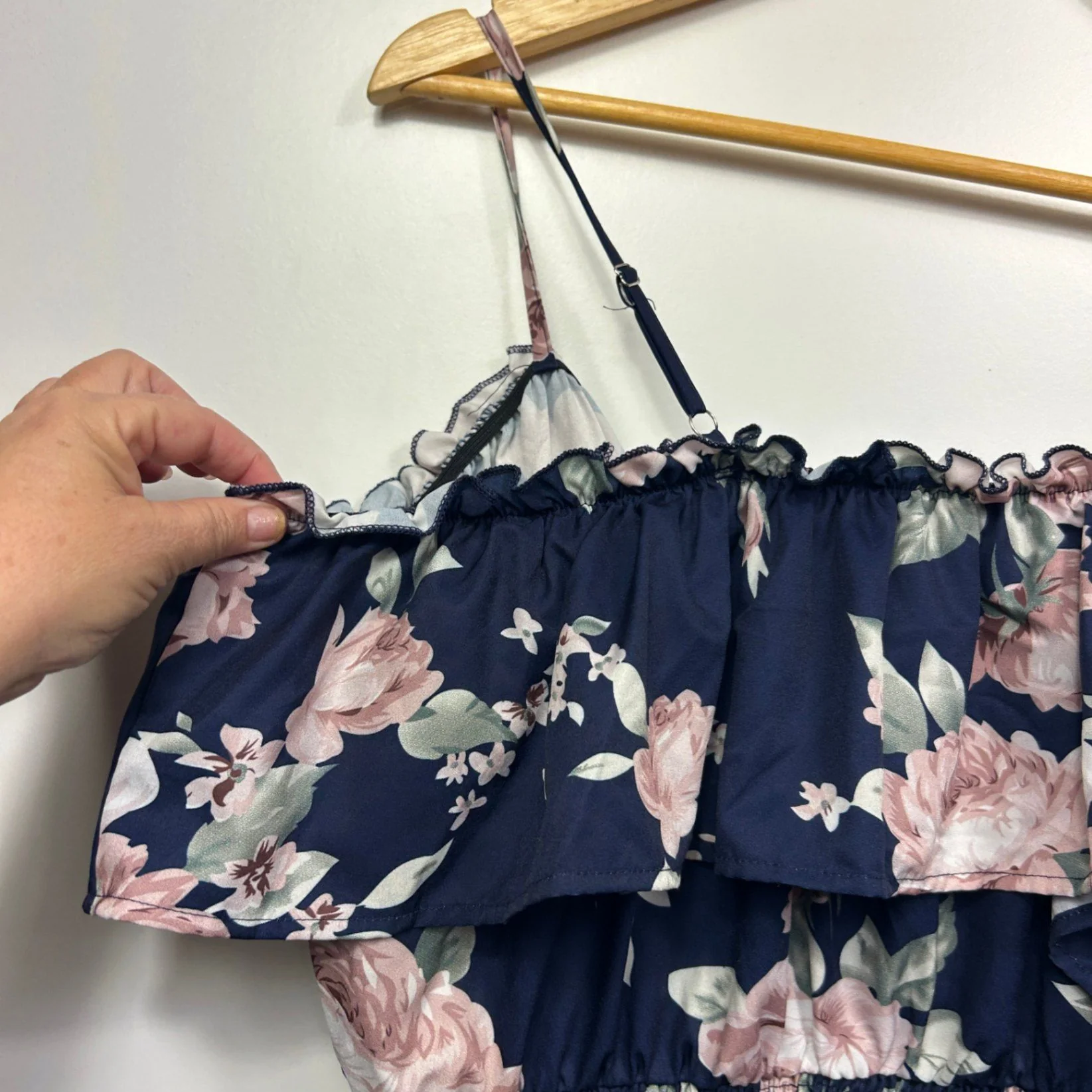 SHEIN Dress Size 16 Cold Shoulder Floral Long Sleeve - Image 2