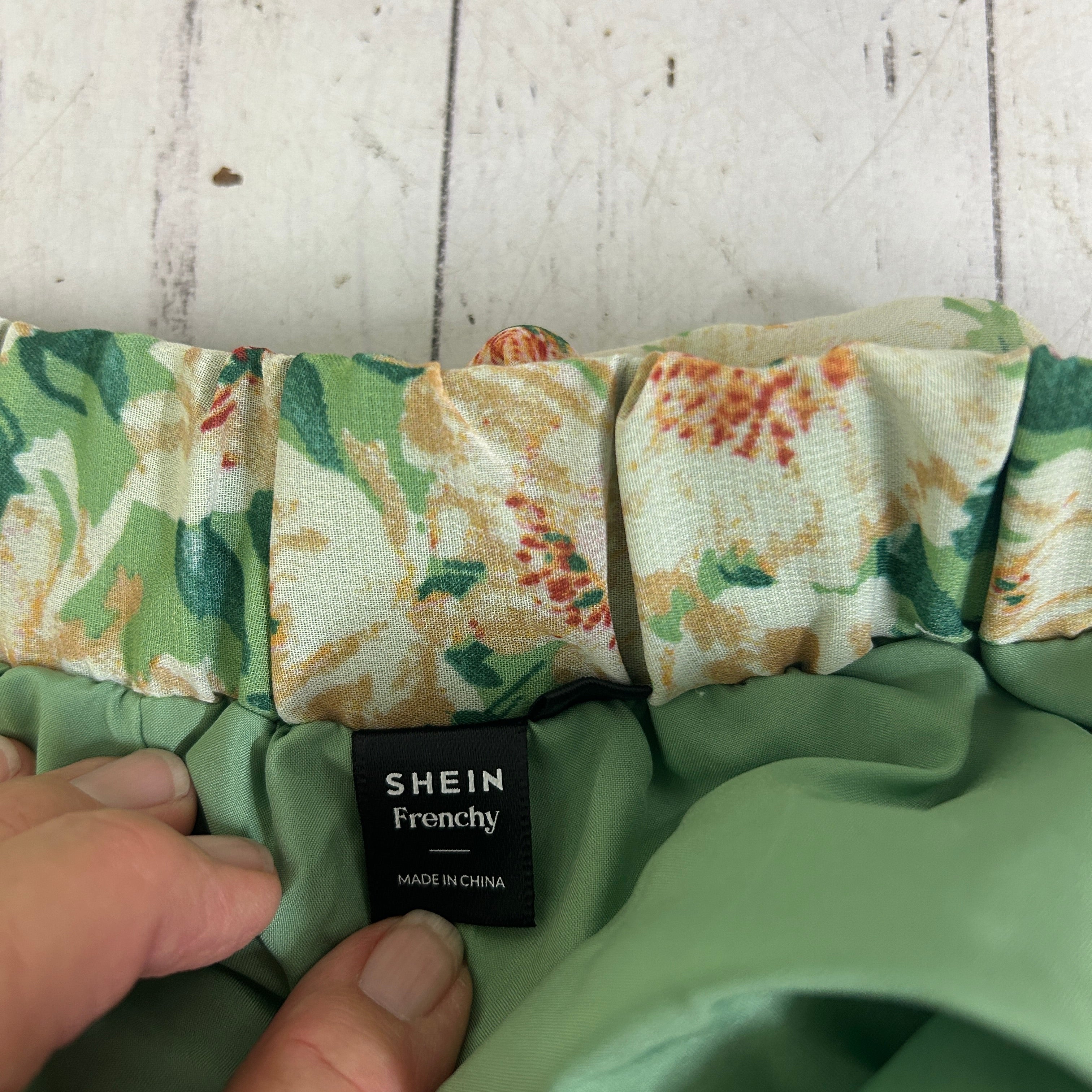 Shein Green Floral Maxi Skirt - Size 2XL - Image 6