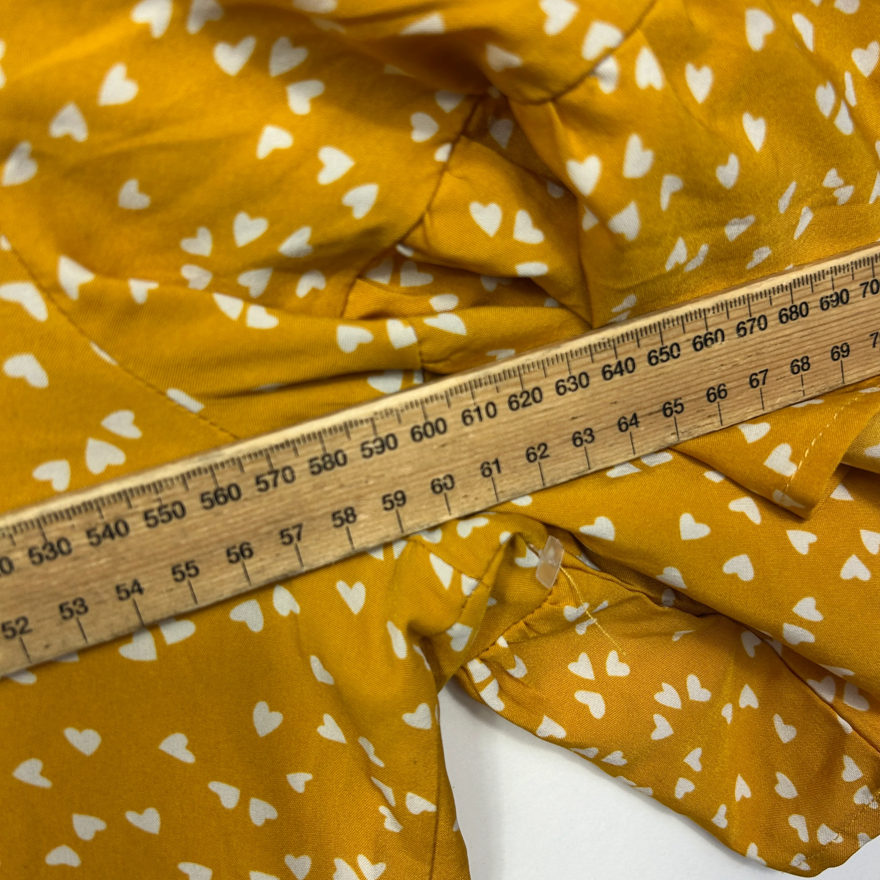 Shein Mustard Yellow Heart Print Dress - Size 1XL - Image 5