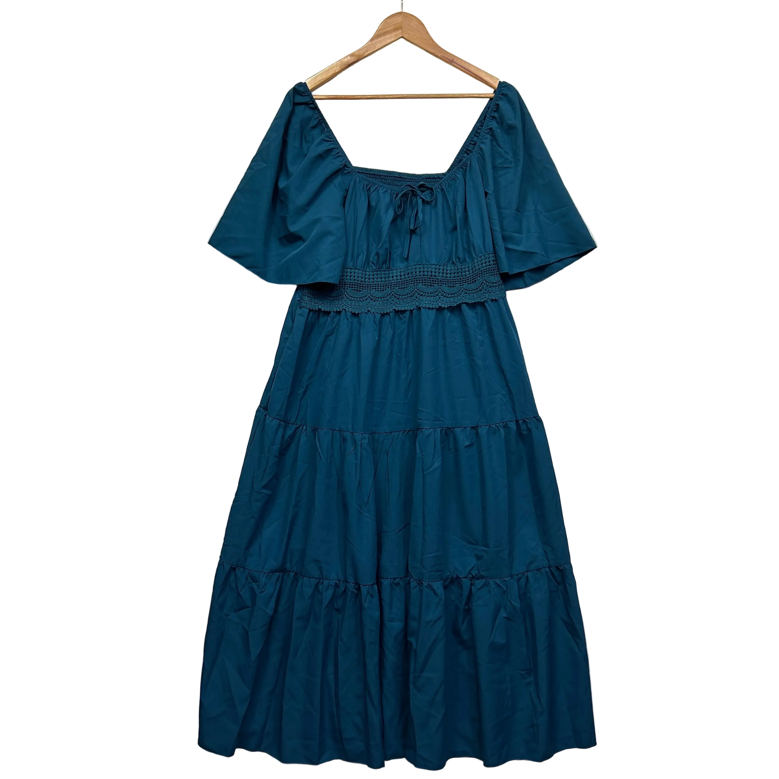 Shein Teal Tiered Maxi Dress - Size 0XL