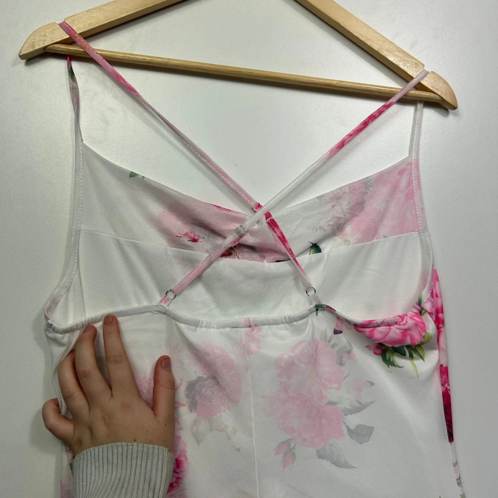 Shein White Pink Sleeveless Dress Size 12-14 - Image 4