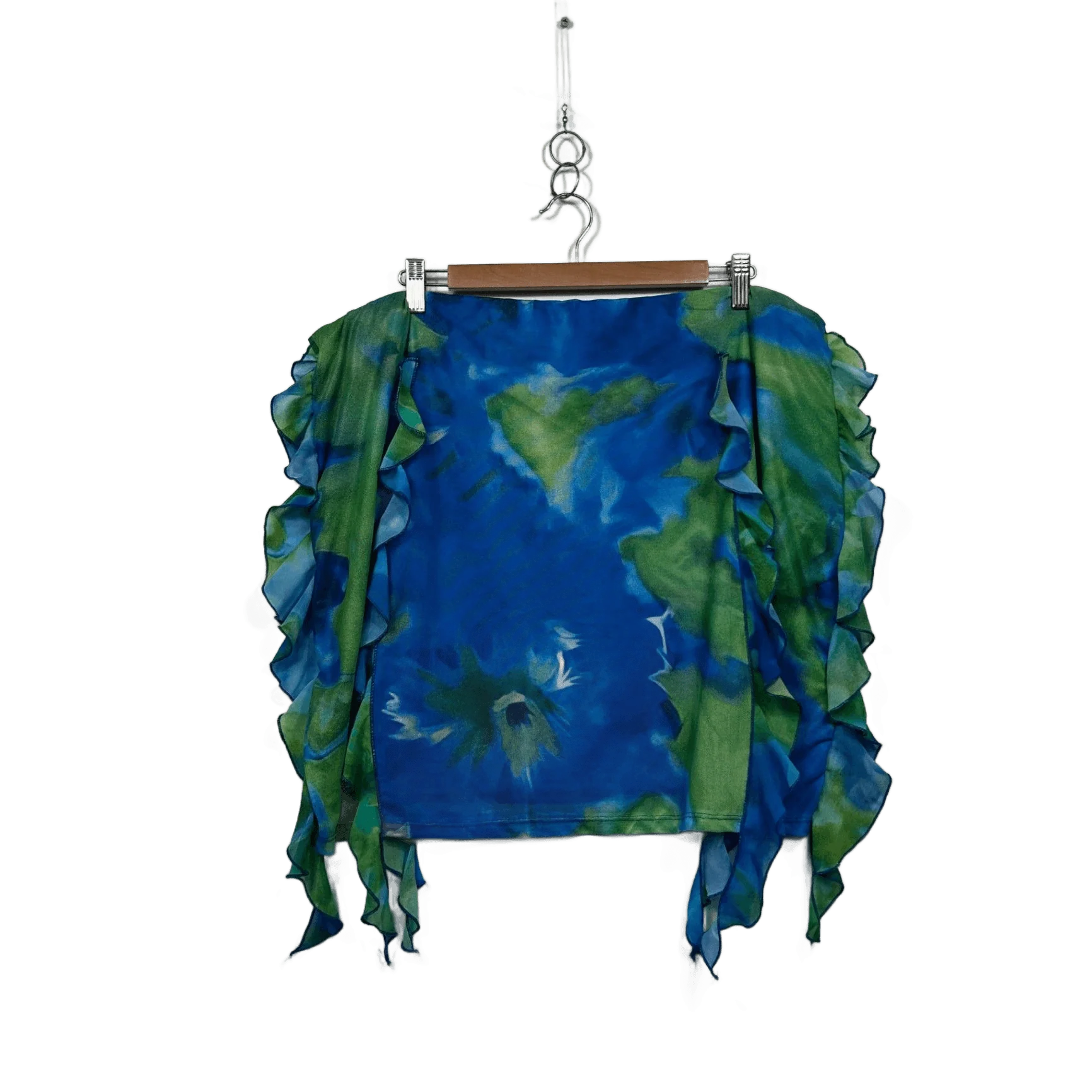 SHEIN Women's Blue Green Mesh Mini Skirt Size 4XL - Image 2