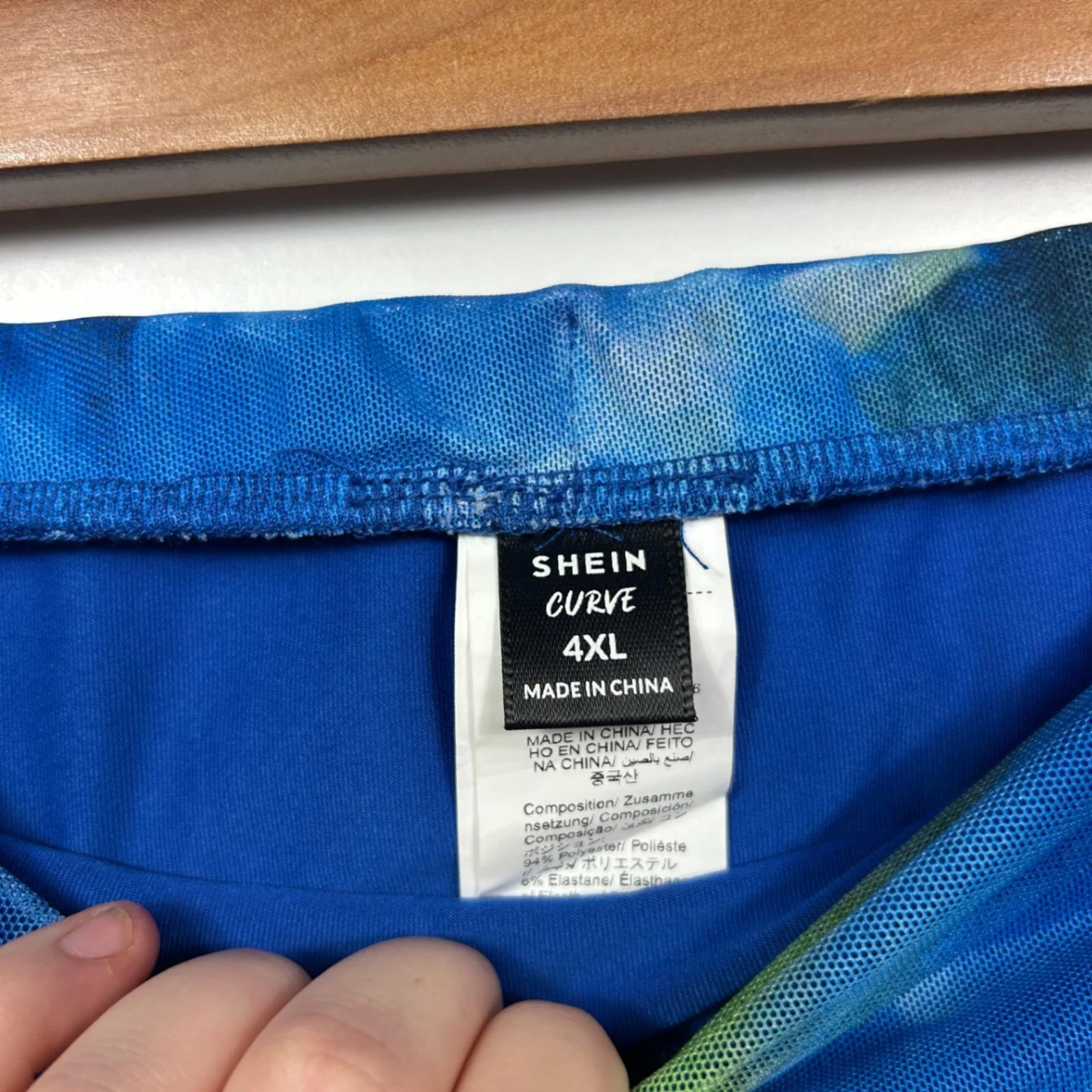SHEIN Women's Blue Green Mesh Mini Skirt Size 4XL - Image 3