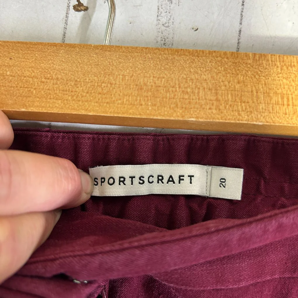 Sportscraft Burgundy Pants - Size 20 - Image 2