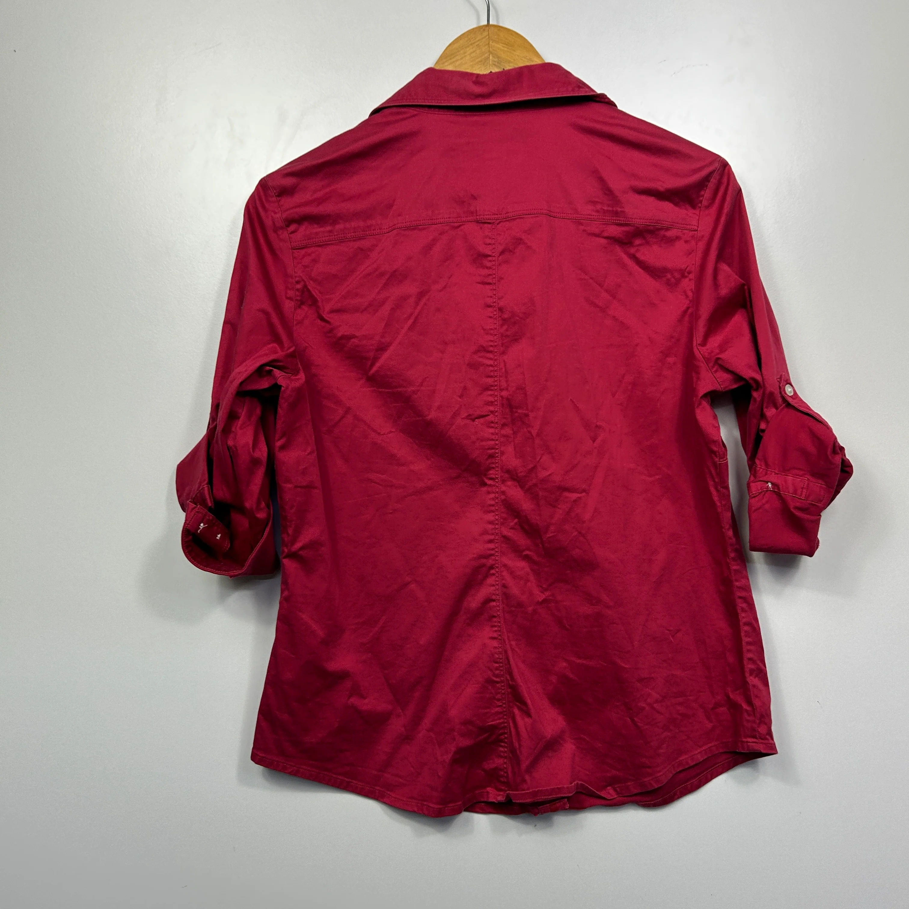 Sportscraft Button Up Burgundy Shirt - Size 14 - Image 5