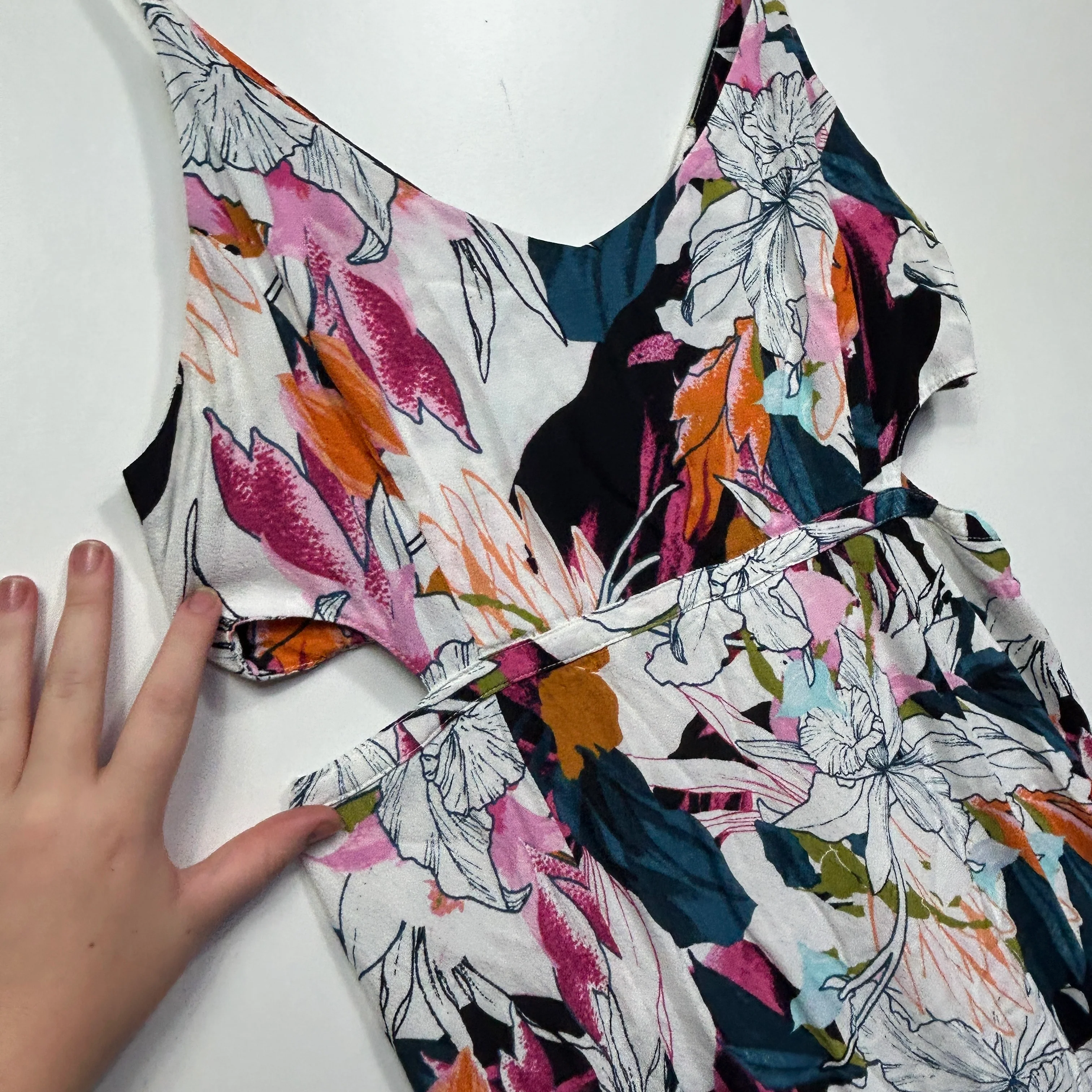 Sportsgirl Floral Maxi Dress with Waist Cut Out - Size 14 - Image 3