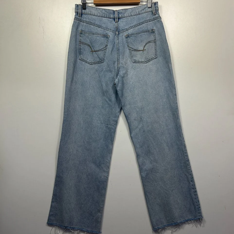 Sportsgirl Light Blue Cotton Jeans - Size 14 - Image 4
