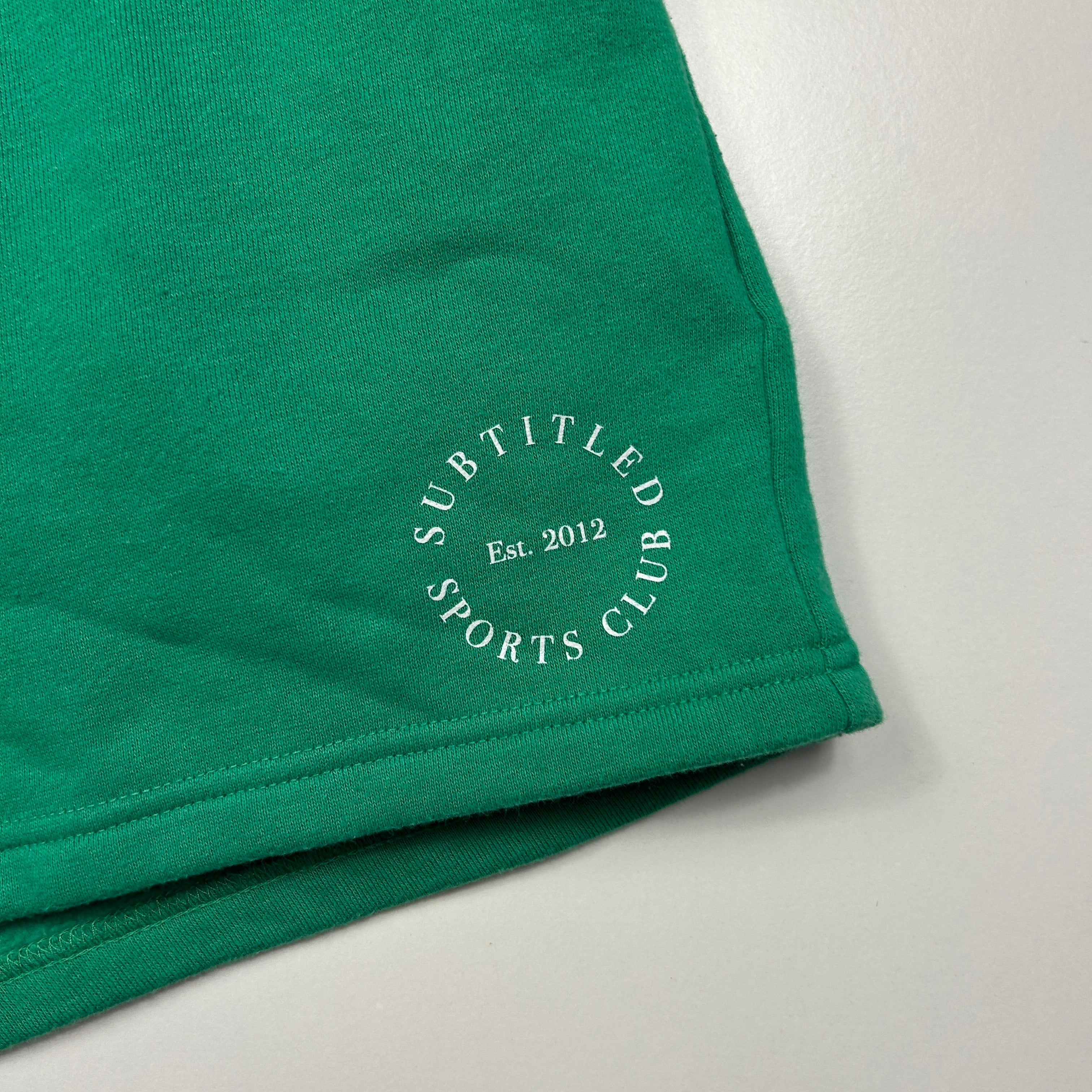Subtitled Emerald Green Casual Shorts - Size XL - Image 2