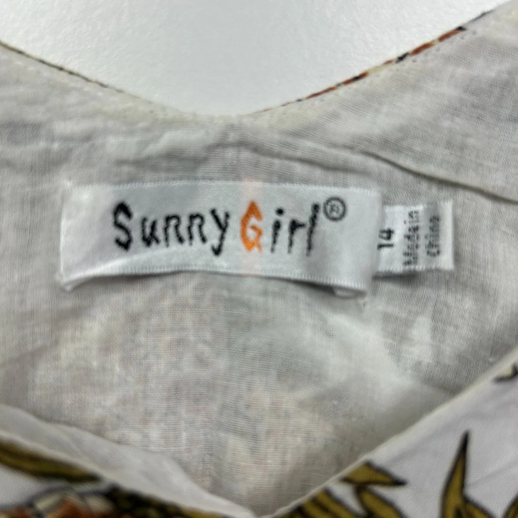 Sunny Girl Pineapple Cami Top - Size 14 - Image 2