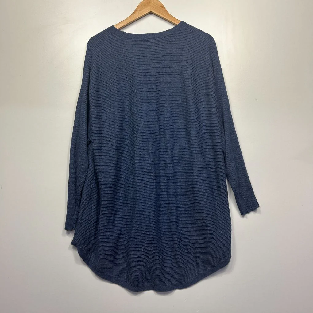 Sussan Blue Cotton Knit Jumper Top - Size XL - Image 3