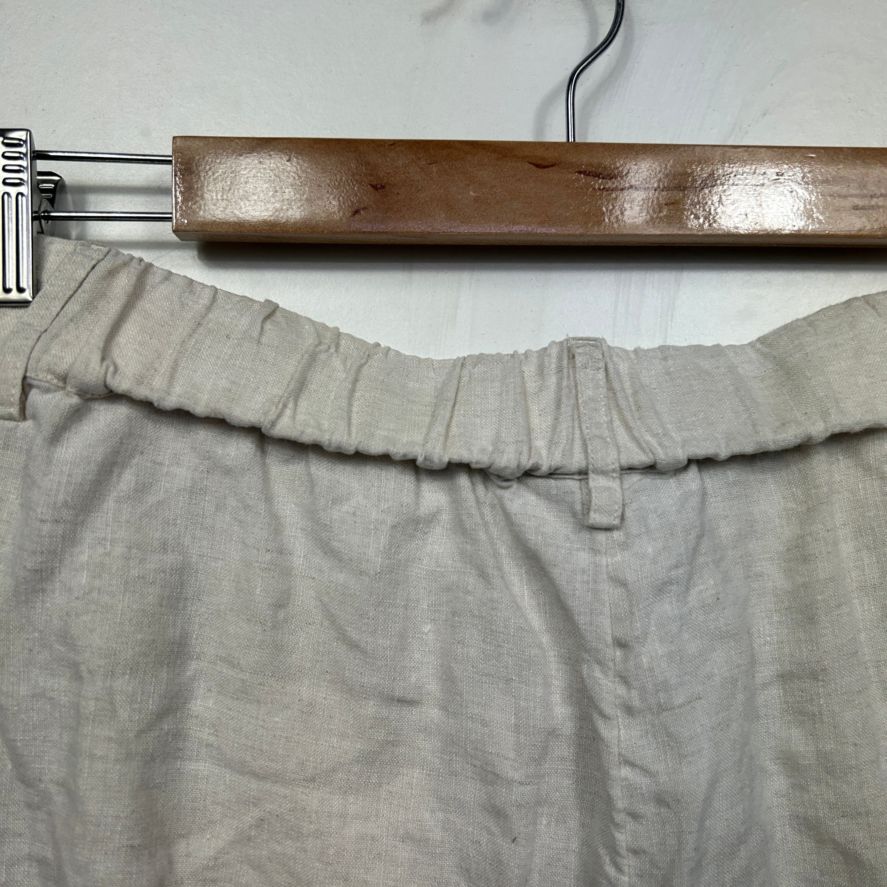 Sussan Biege Linen Shorts - Size 16 - Image 4