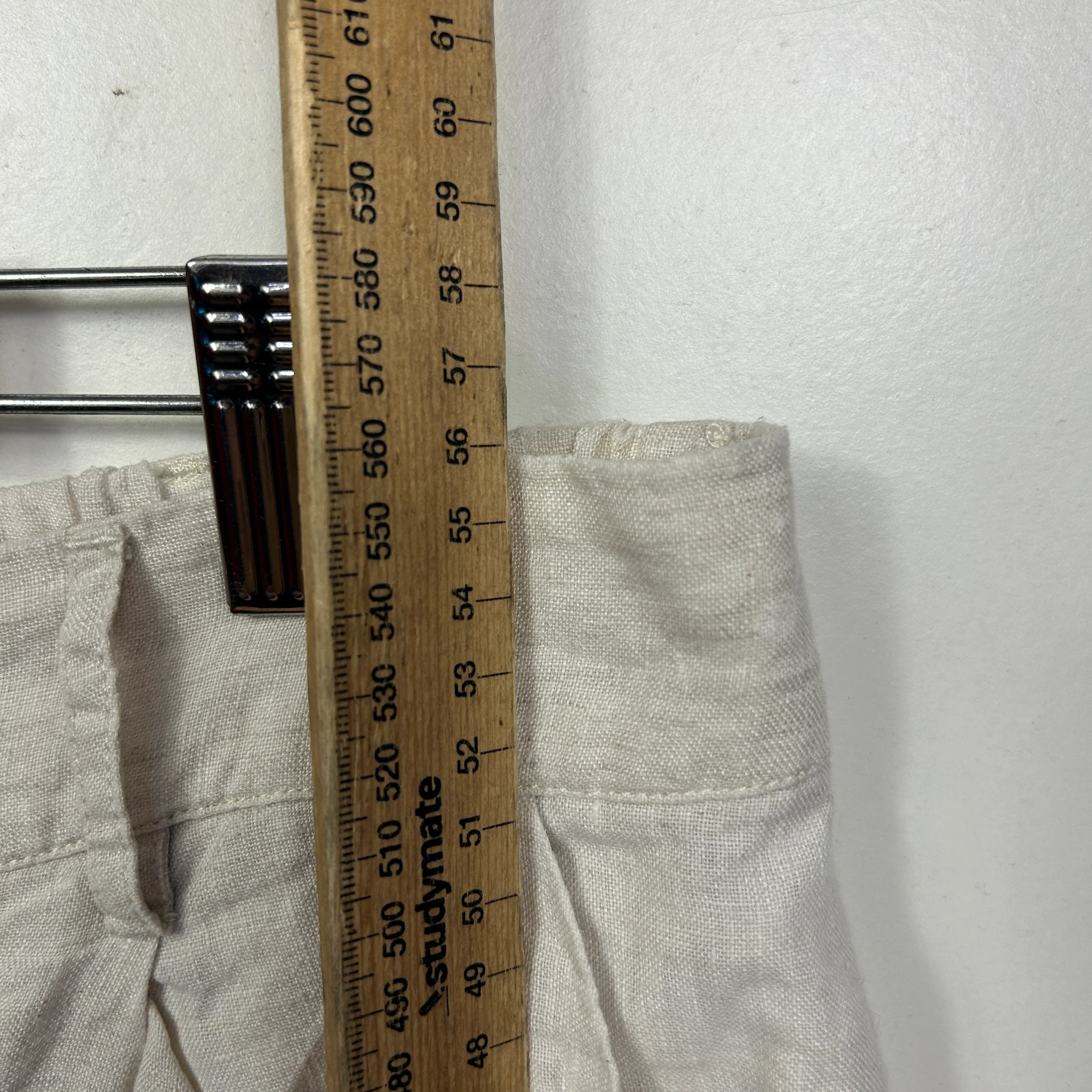 Sussan Biege Linen Shorts - Size 16 - Image 5