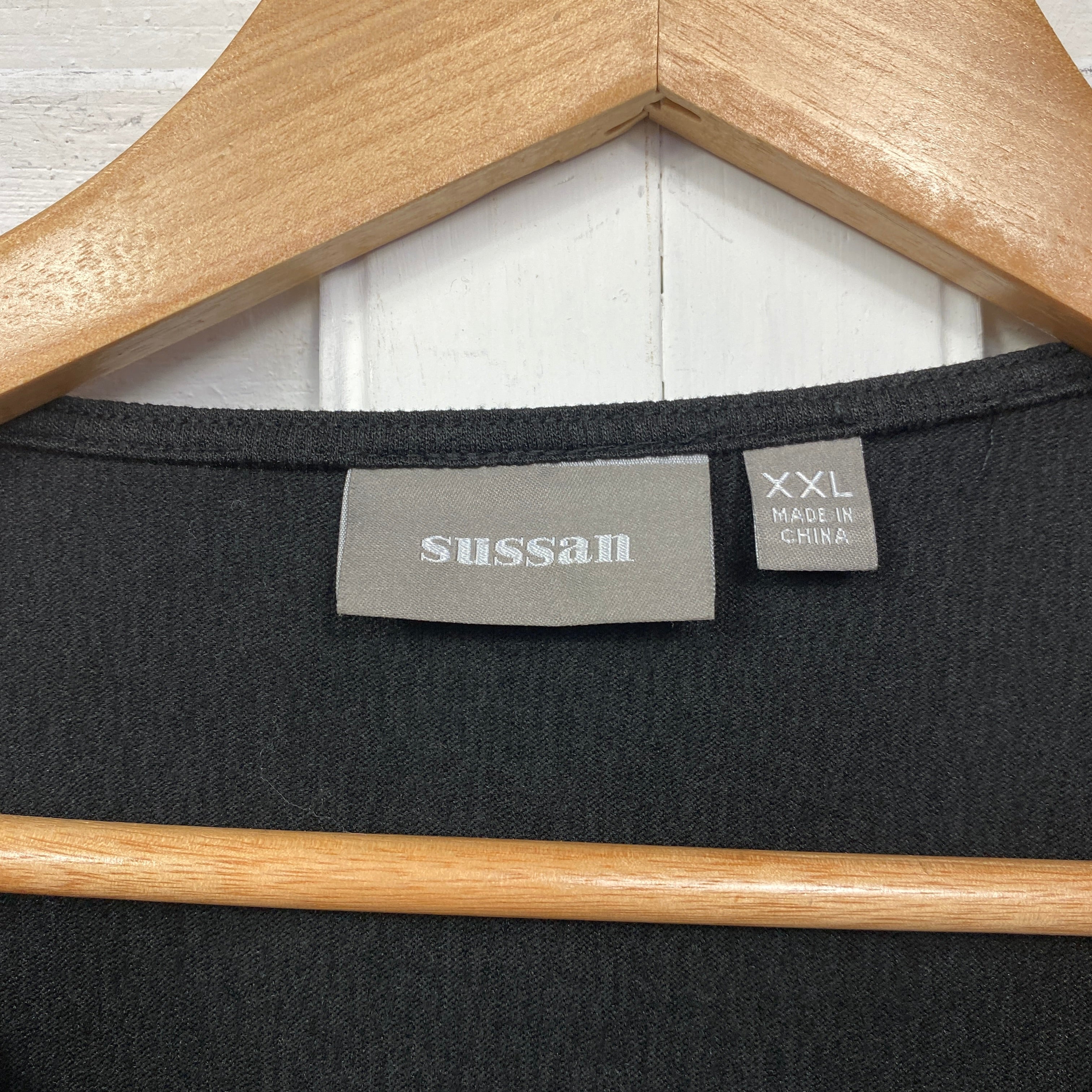 Sussan Blazer Jacket Size 2XL 16 18 Black Button Up - Image 4