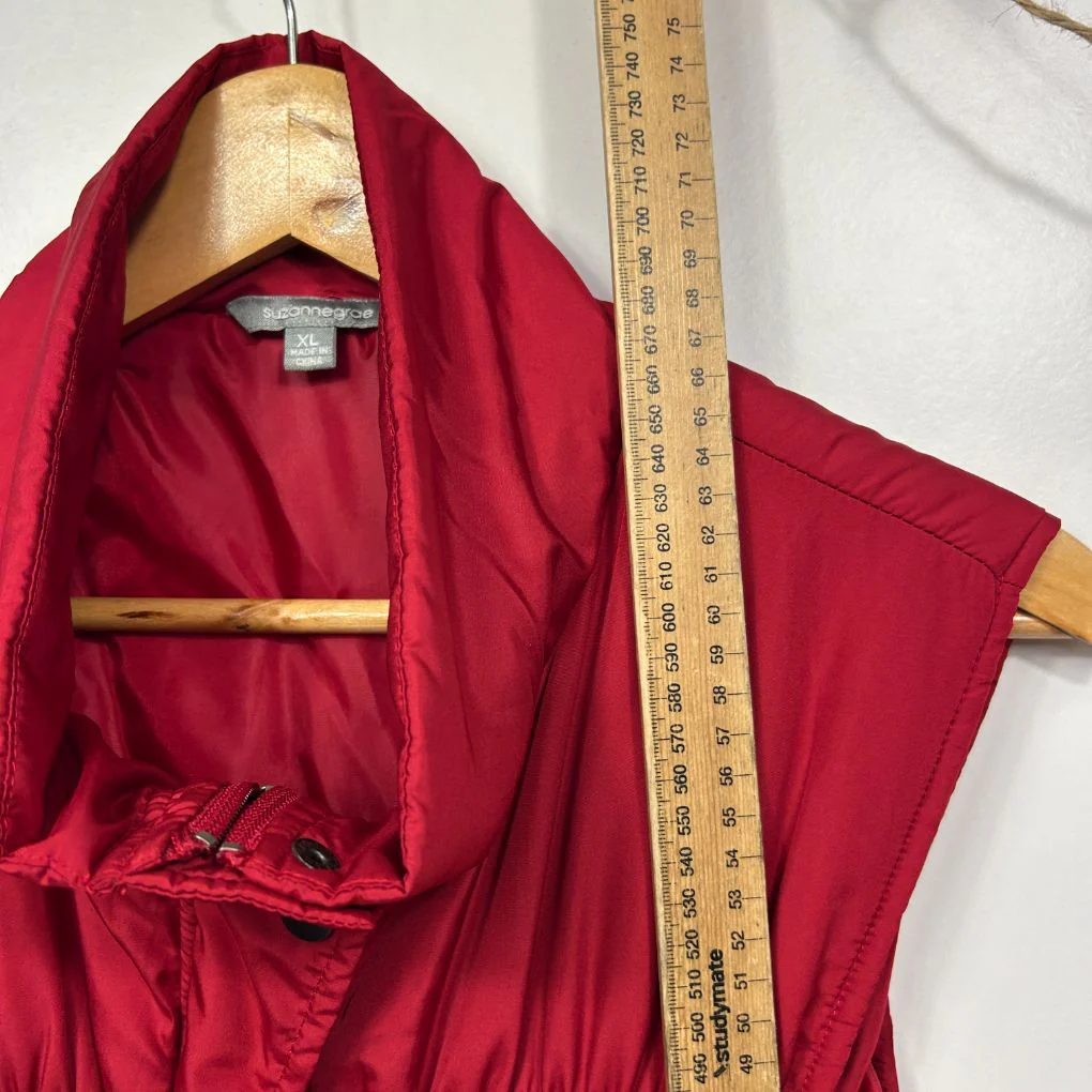 Suzanne Grae Red Puffer Vest - Size XL - Image 6