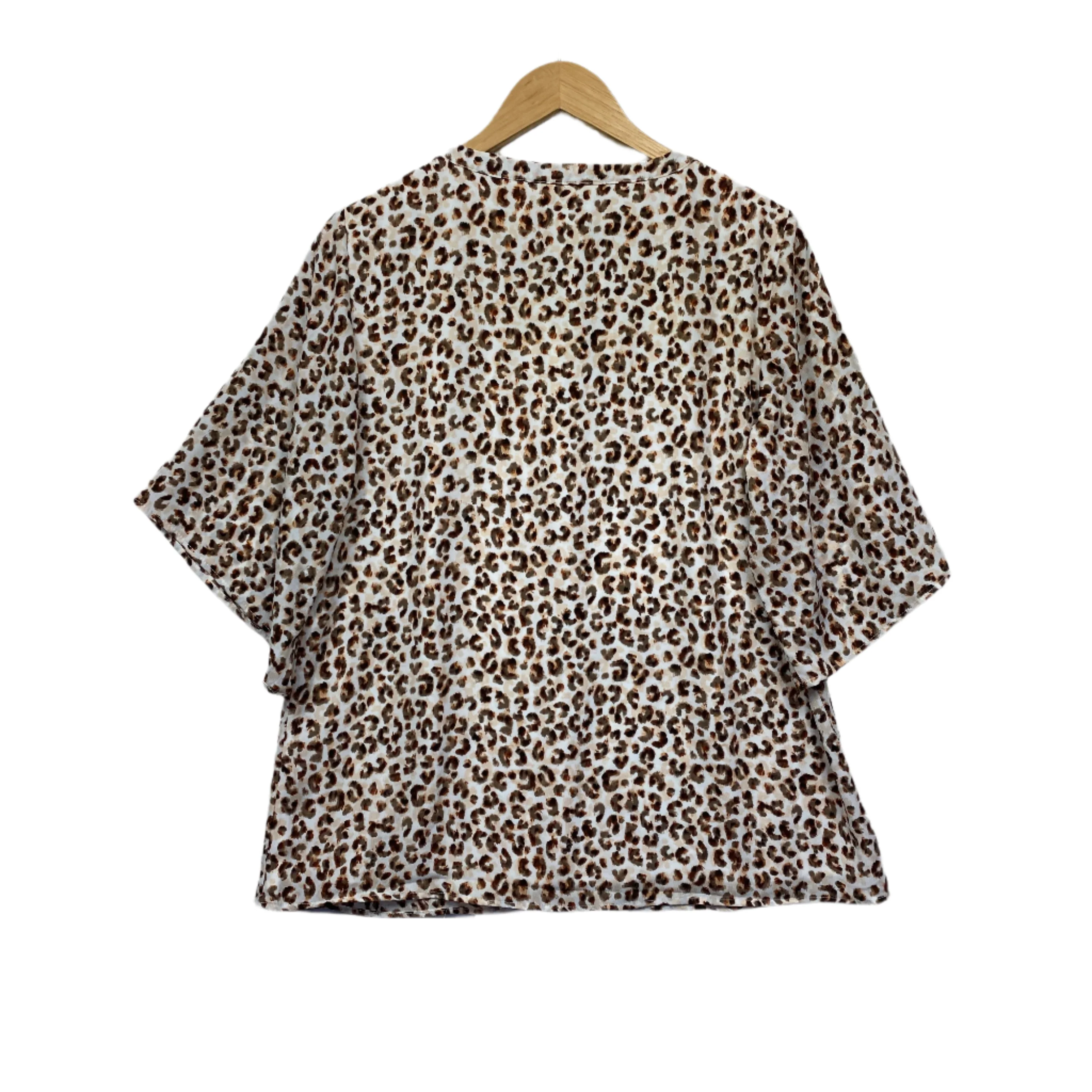 Table Eight Top Size 14 Short Sleeve Animal Print Lined - Image 2
