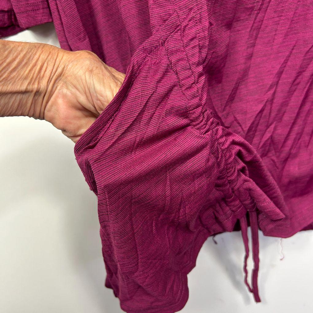 Taking Shape Berry Polyester Ruched Tunic - Size 18/M - Image 4