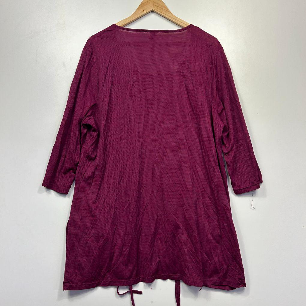 Taking Shape Berry Polyester Ruched Tunic - Size 18/M - Image 5