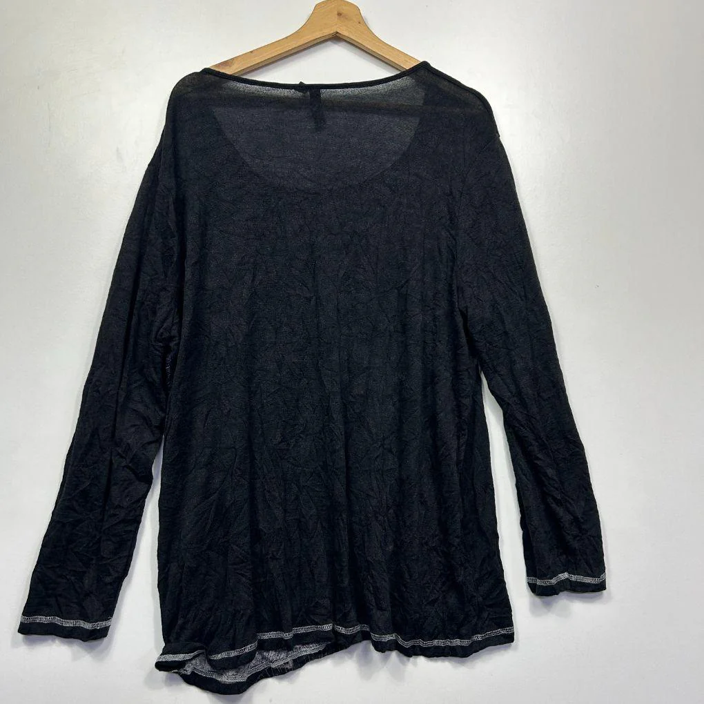 Taking Shape Black Botanical Print Top - Size 18/M - Image 4
