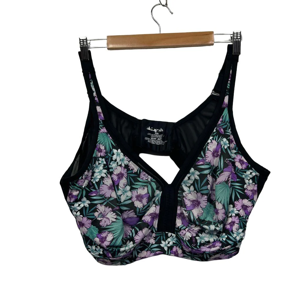 Taking Shape Floral Bra - Size 24E