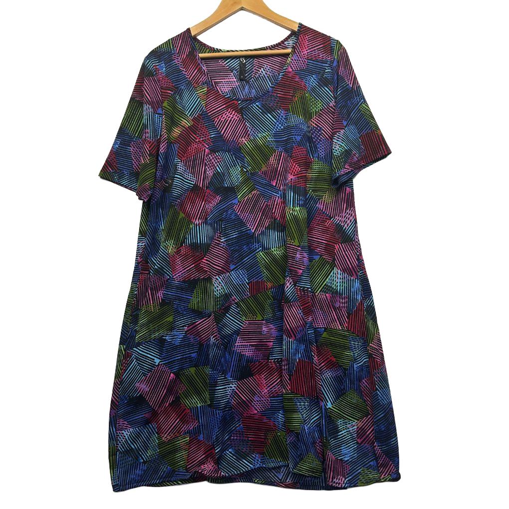 Taking Shape Multicoloured Dress - Size 16/S