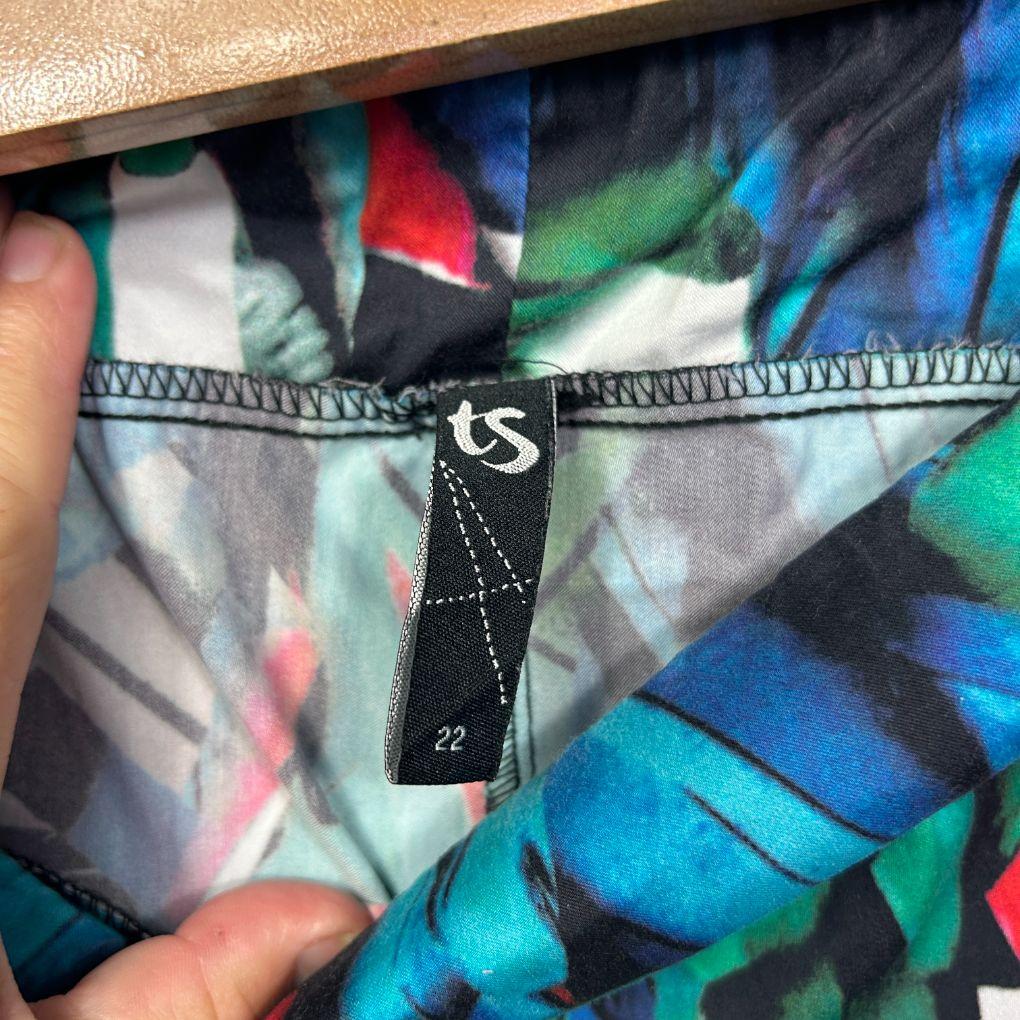 Taking Shape Multicolour Cotton Tropical Print Cropped Pants - Size 22 - Image 4