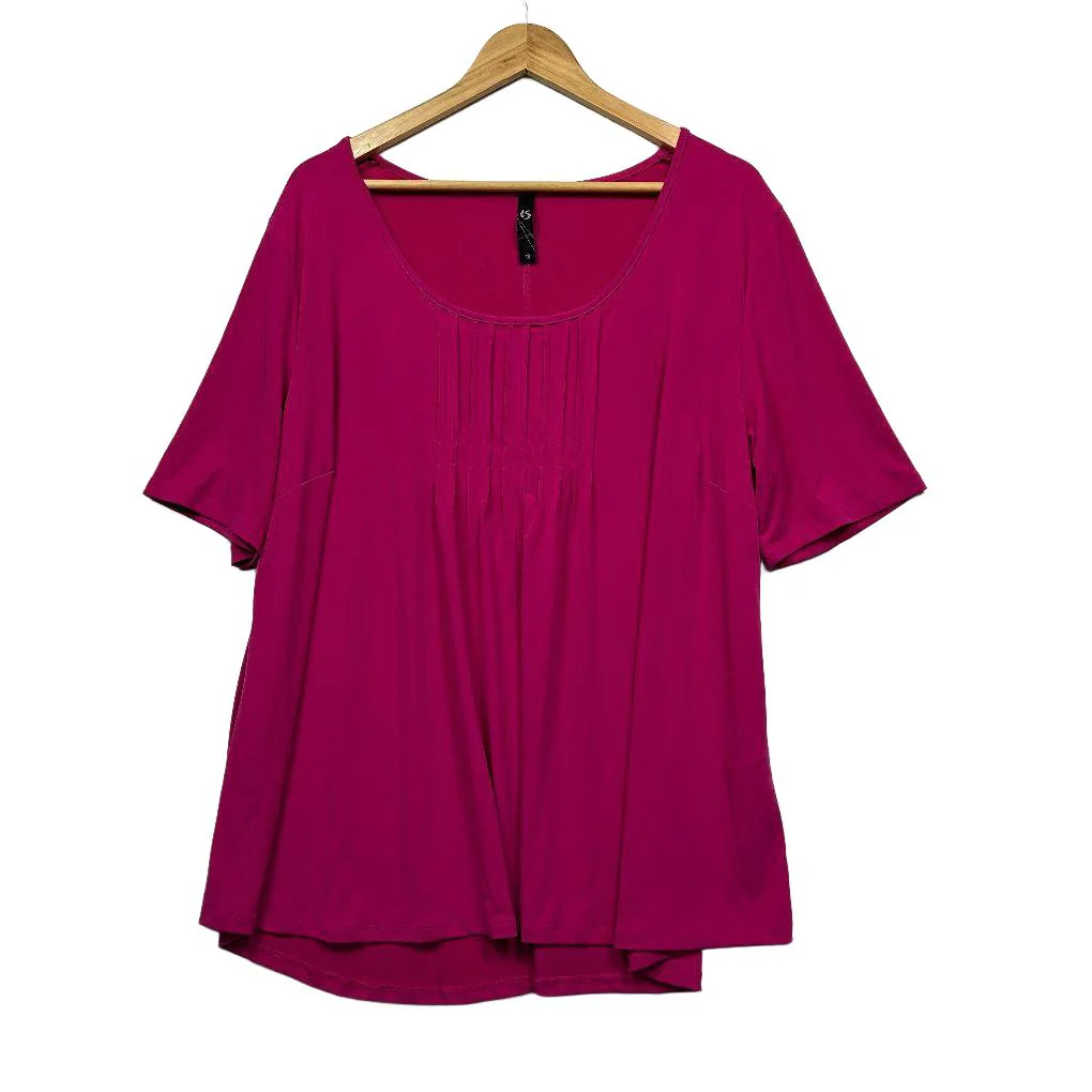 Taking Shape Pink Top - Size 18