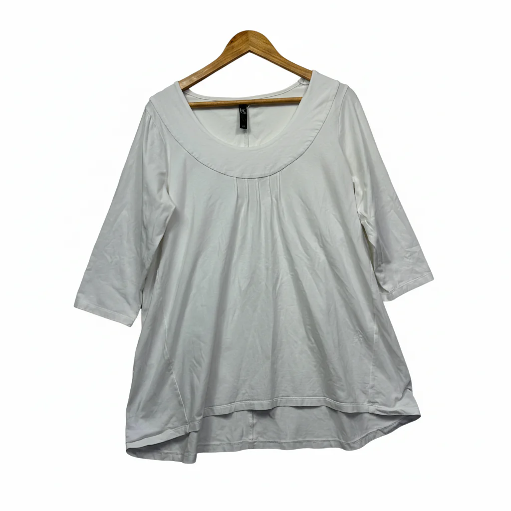 Taking Shape White 3/4 Sleeve Swing Top - Size XS