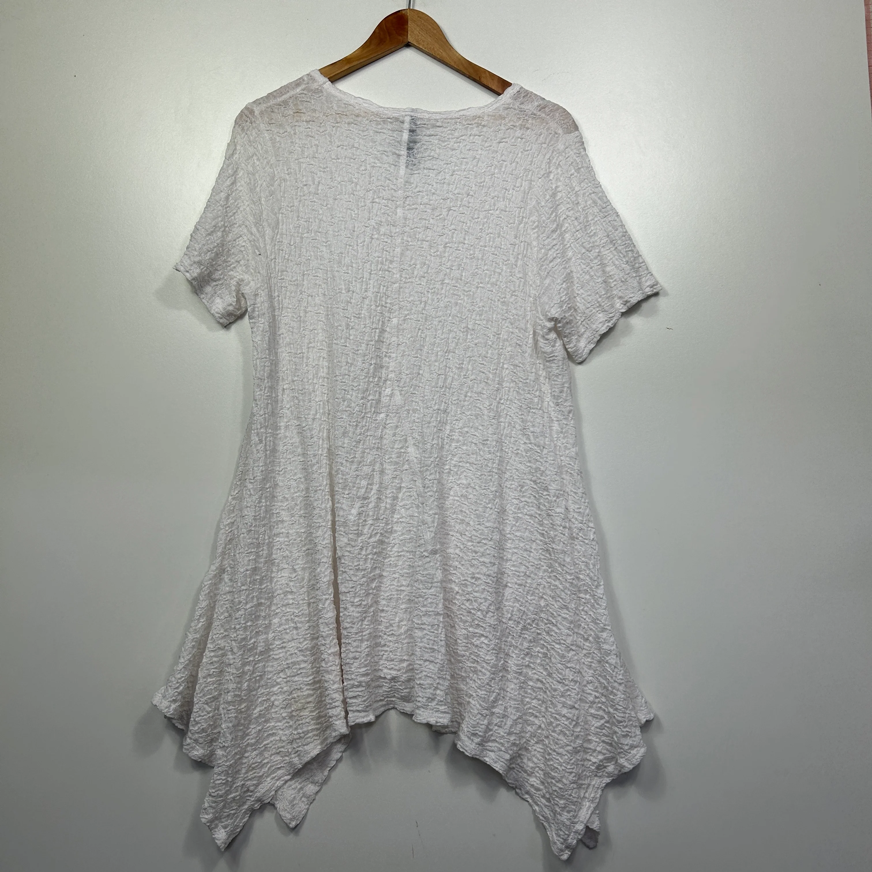 Taking Shape White Textured Tunic Top - Size 12/14 - Image 5