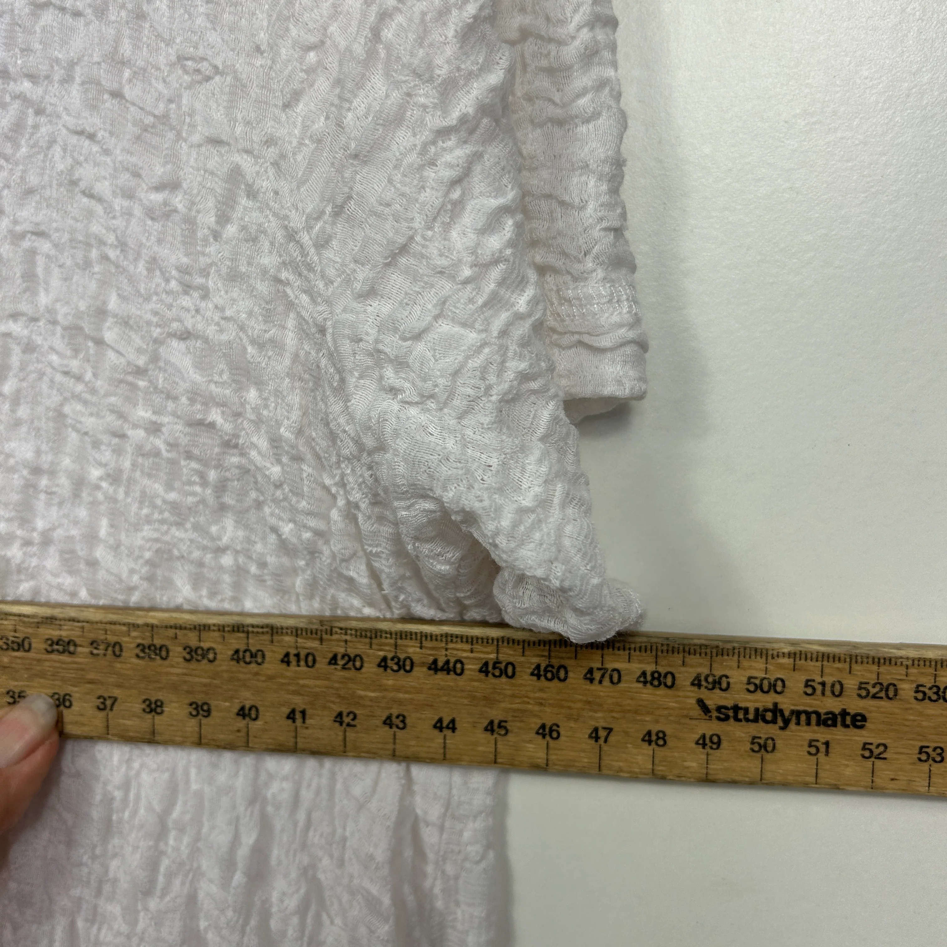 Taking Shape White Textured Tunic Top - Size 12/14 - Image 6