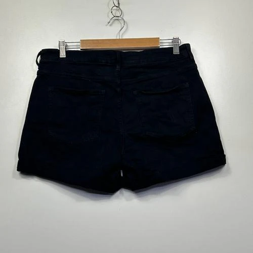 Target Black Cuffed Denim Shorts - Size 16 - Image 4