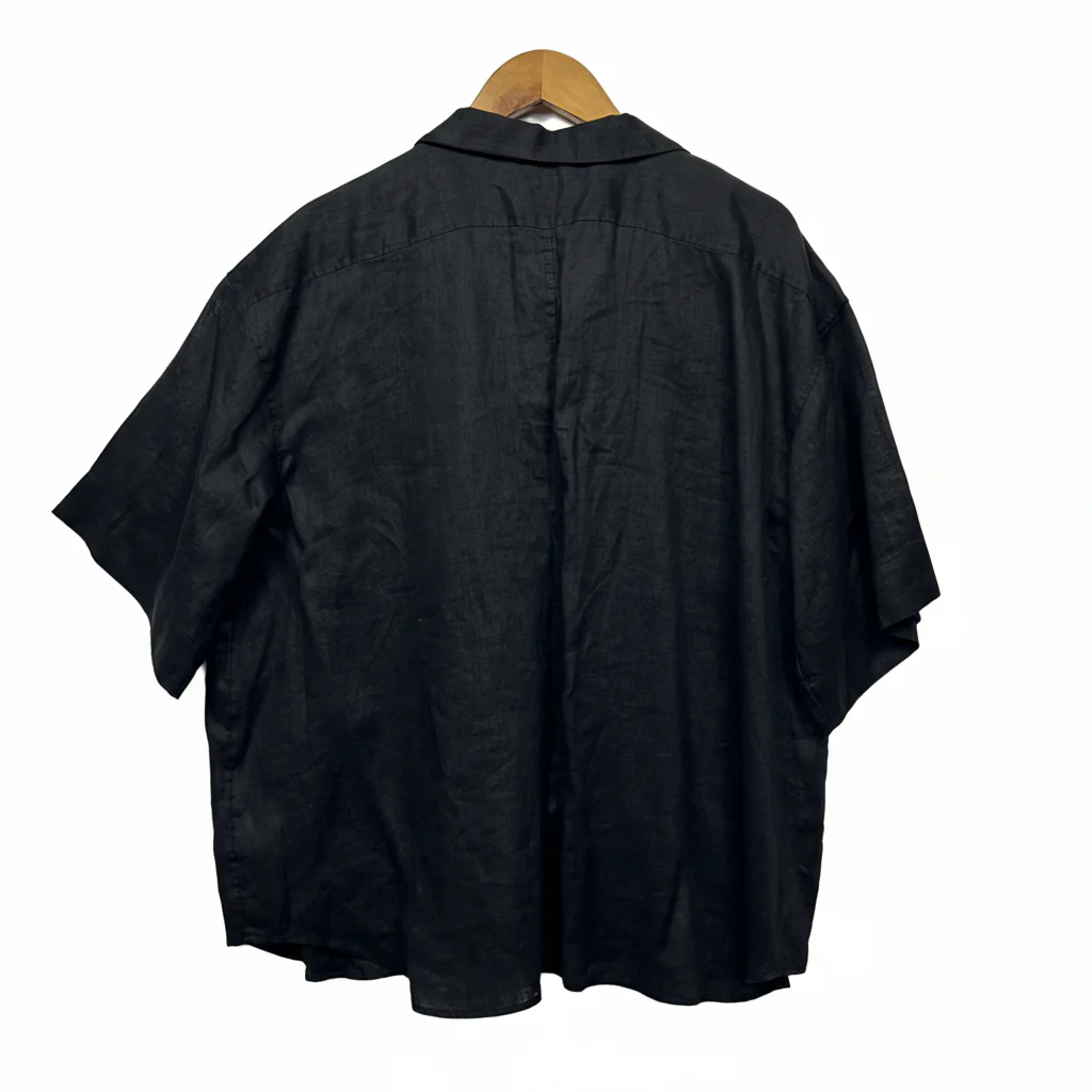 Target Black Linen Casual Shirt - Size 18 - Image 2