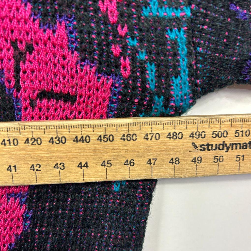 Vintage Target Black Multicolour Rose Knit Sweater - Size 12 - Image 5