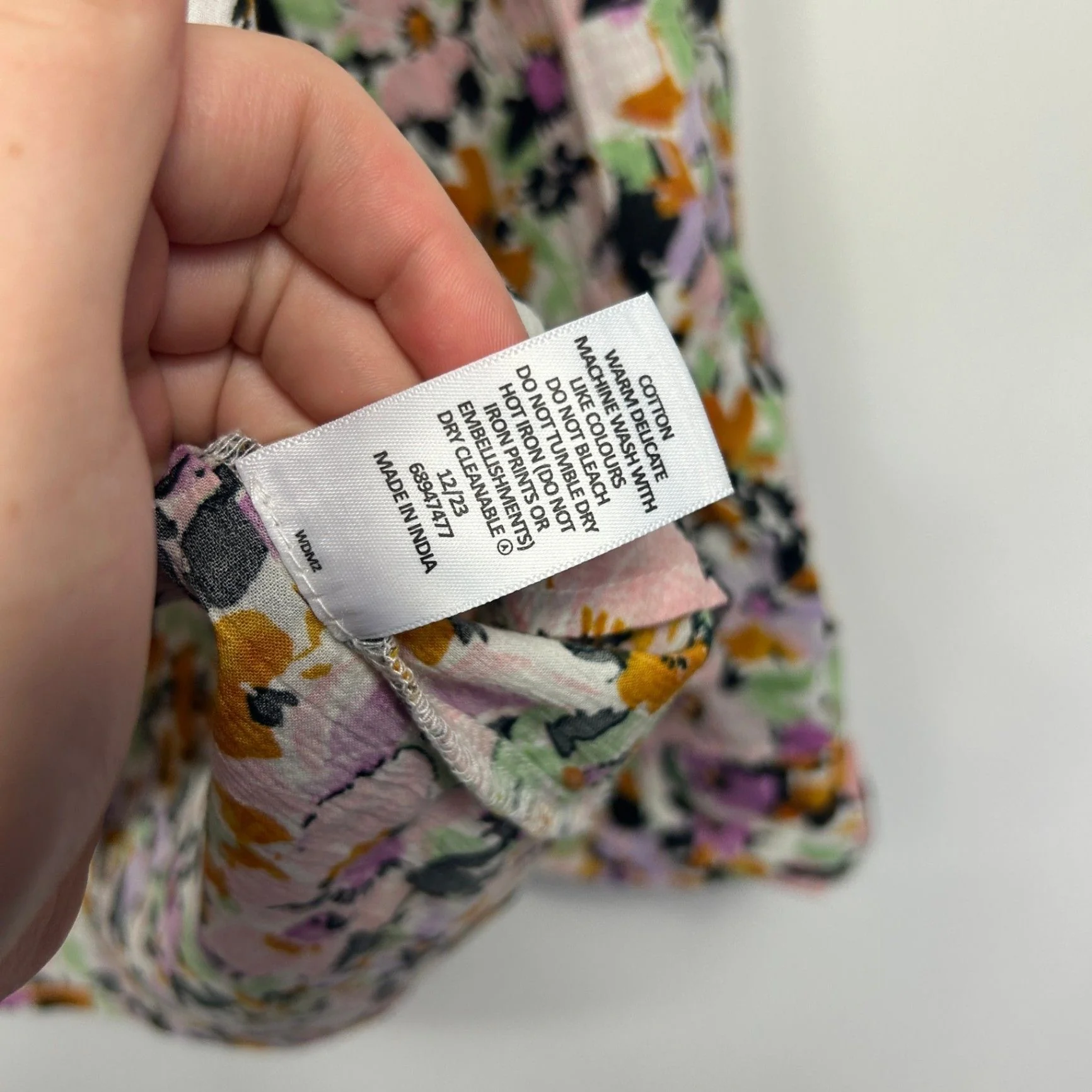 Target Floral Multicoloured Long Sleeve Button Up Cotton Shirt Blouse Size 16 - Image 5