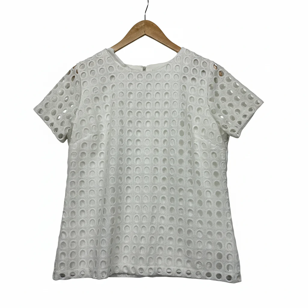Target White Eyelet Lace Top - Size 14