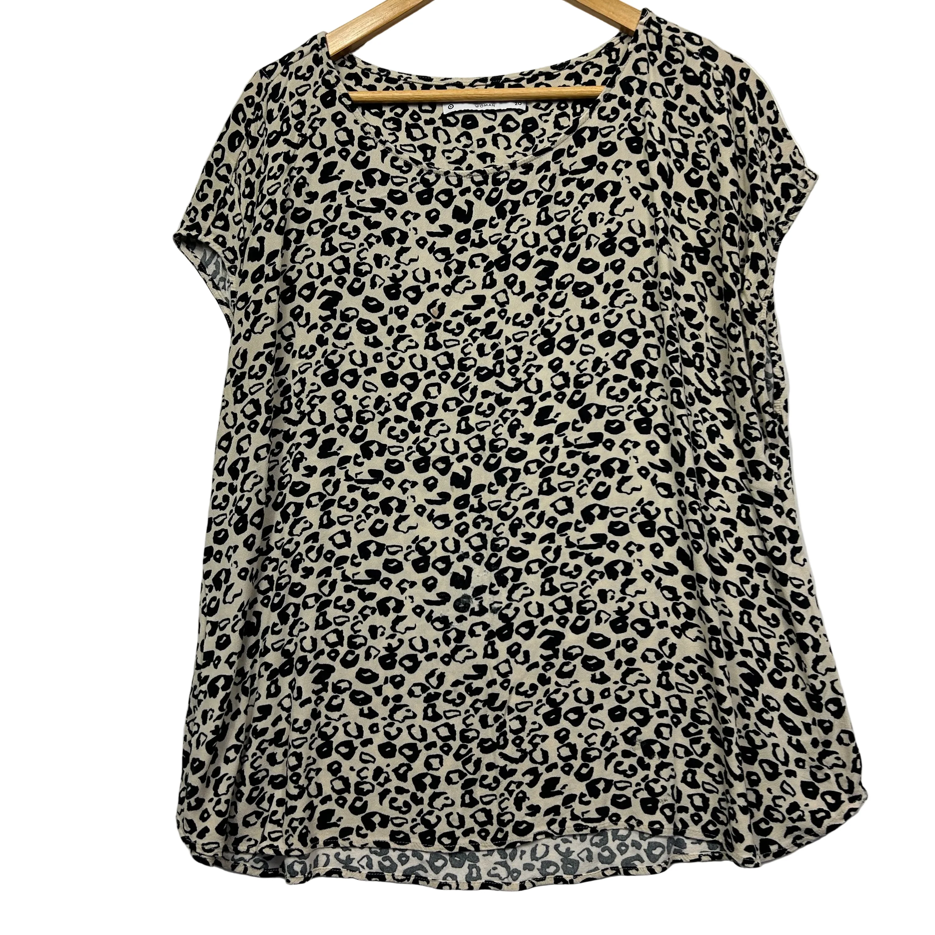 Target Woman Leopard Print Top - Size 20