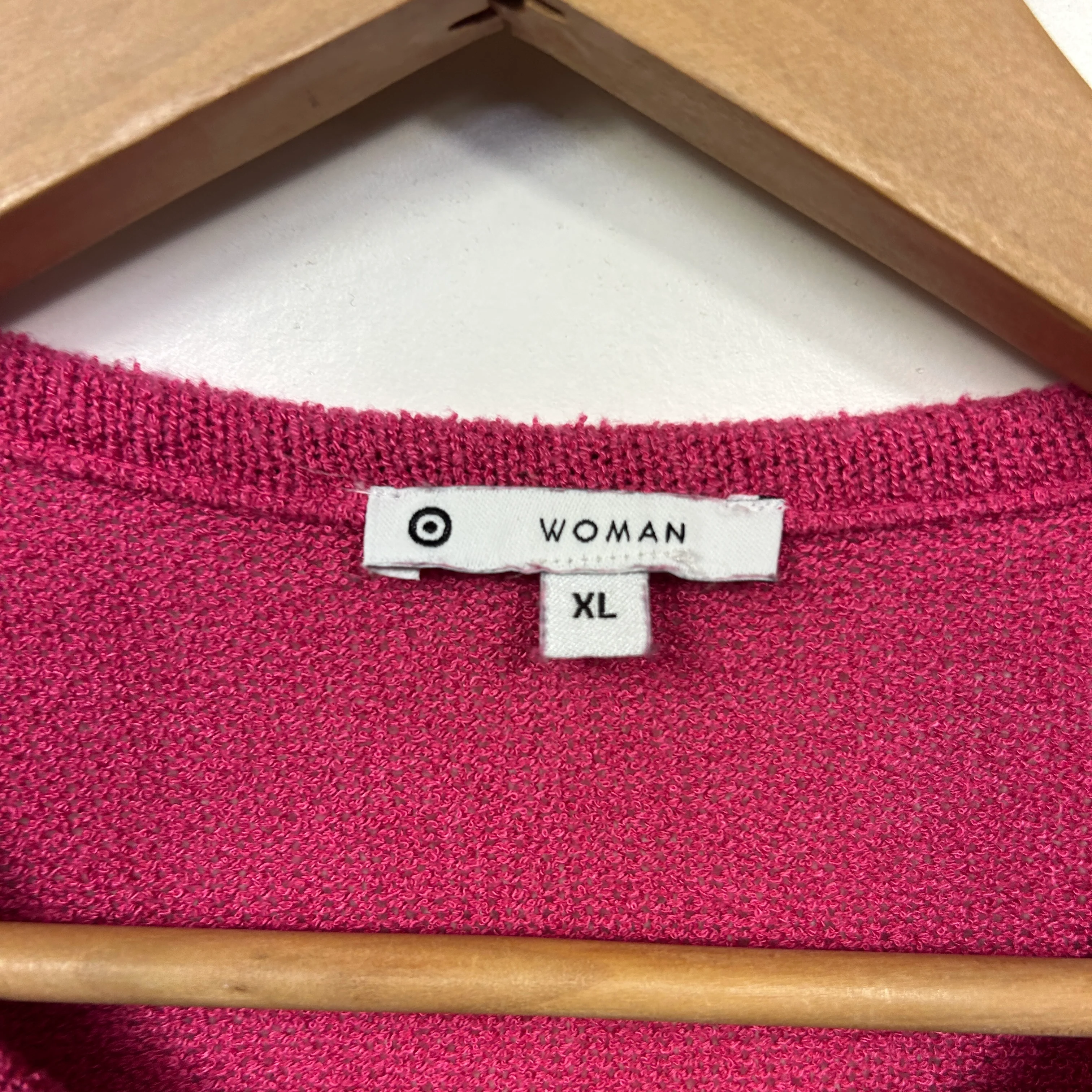 Target Woman Pink Textured Knit Top - Size XL - Image 2