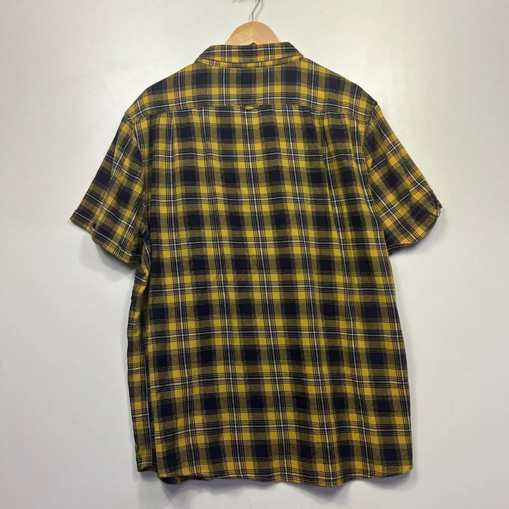 The 1964 Denim Company Yellow Plaid Mens Shirt - Size 3XL - Image 3