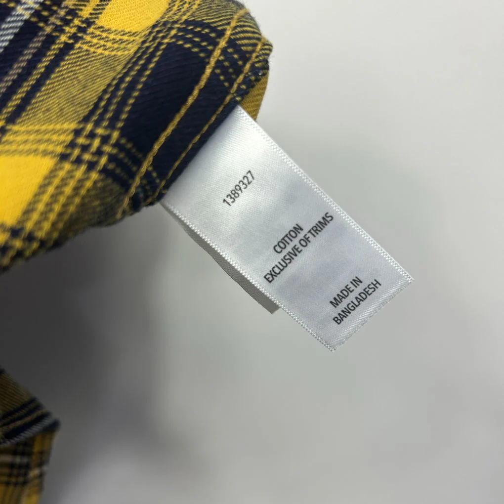 The 1964 Denim Company Yellow Plaid Mens Shirt - Size 3XL - Image 4