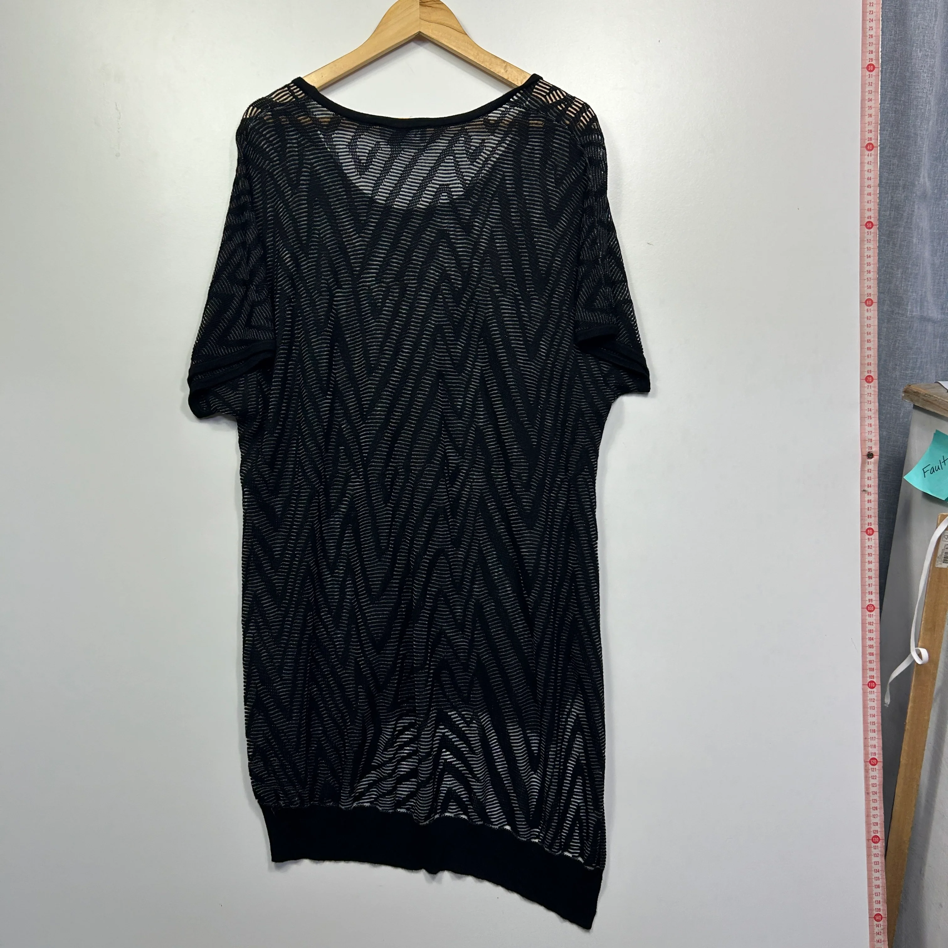Taking Shape Black Knitwear Sheer Top - Size 22/XL - Image 2