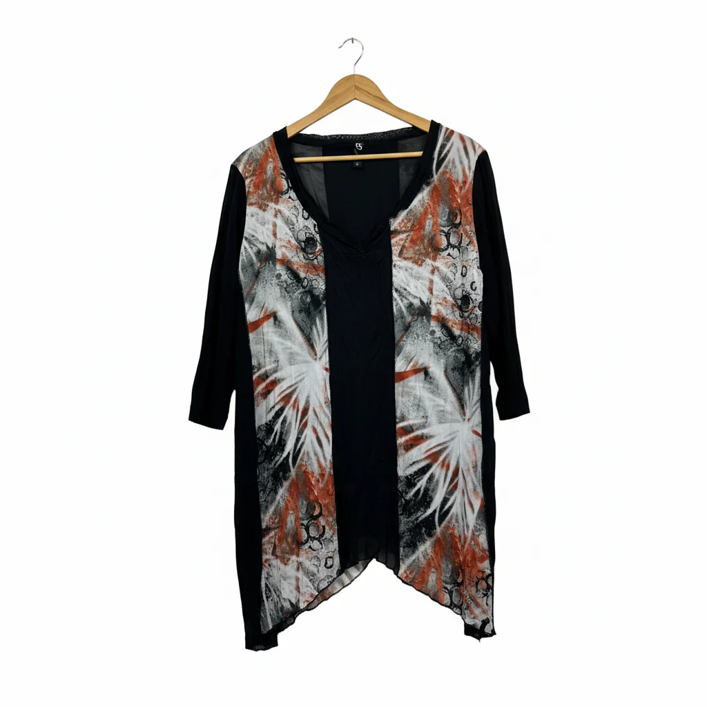 Taking Shape Black Tunic Top - Size 14/XS