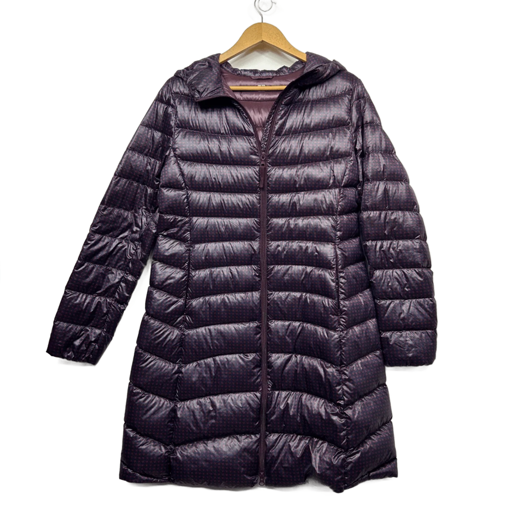 UNIQLO Ultra Light Duck Down Extra Warm Hooded Long Puffer Jacket Large Pockets