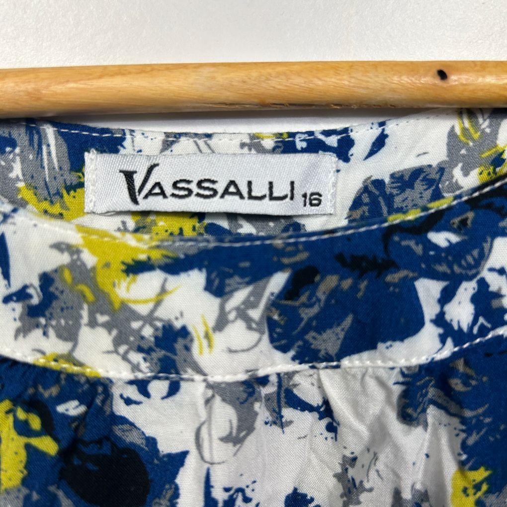 Vassalli Blue Multicolour Top - Size 16 - Image 2