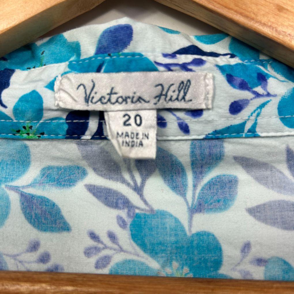 Victoria Hill Blue Cotton Shirt - Size 20 - Image 2