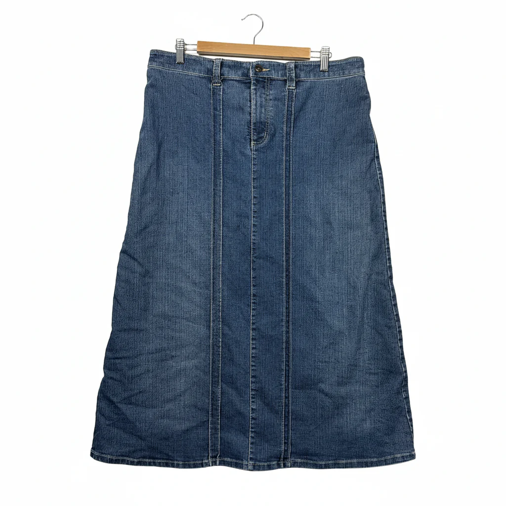 Vintage Millers Blue Denim Maxi Skirt - Size 14