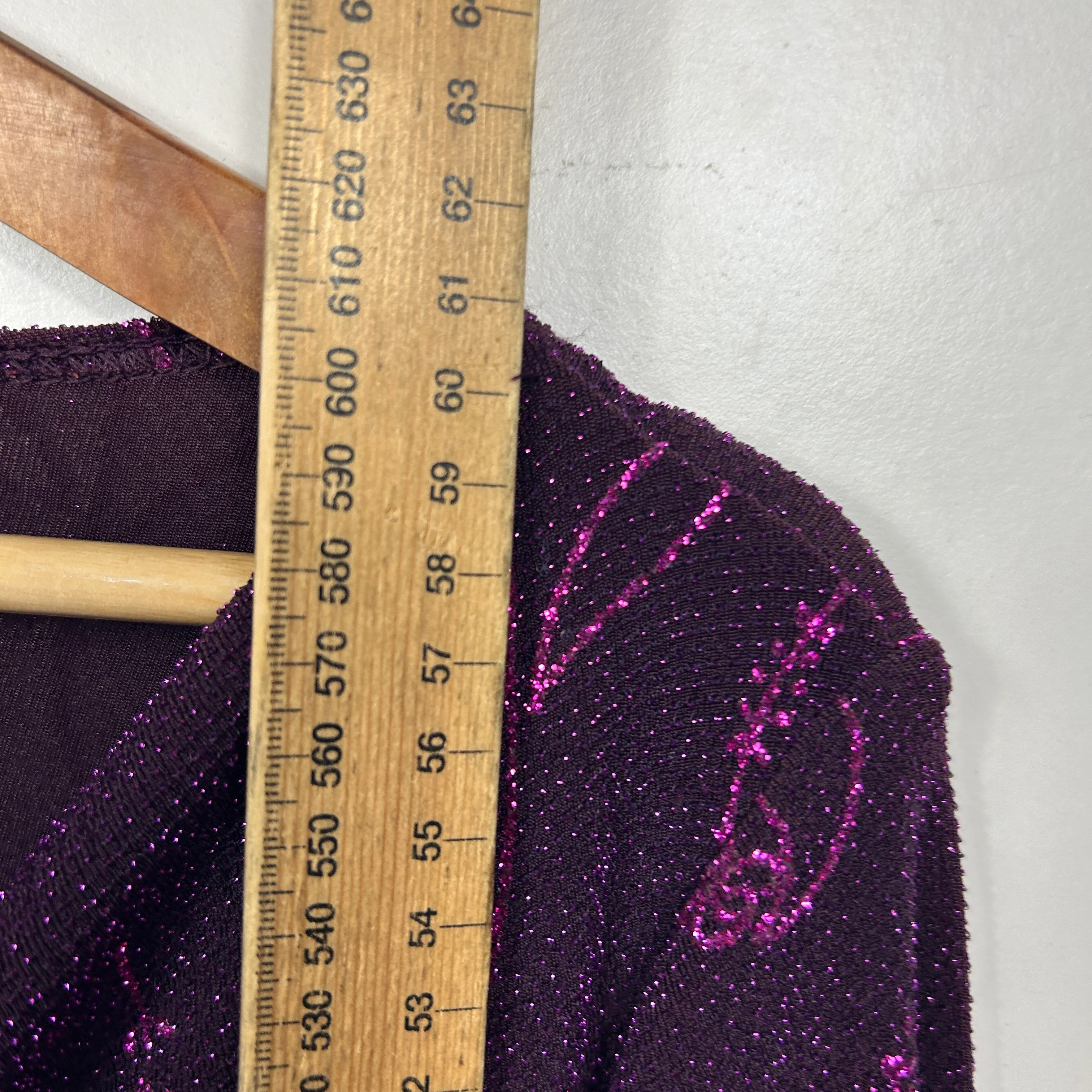 VIntage Millers Purple Sparkly Top - Size 16 - Image 6