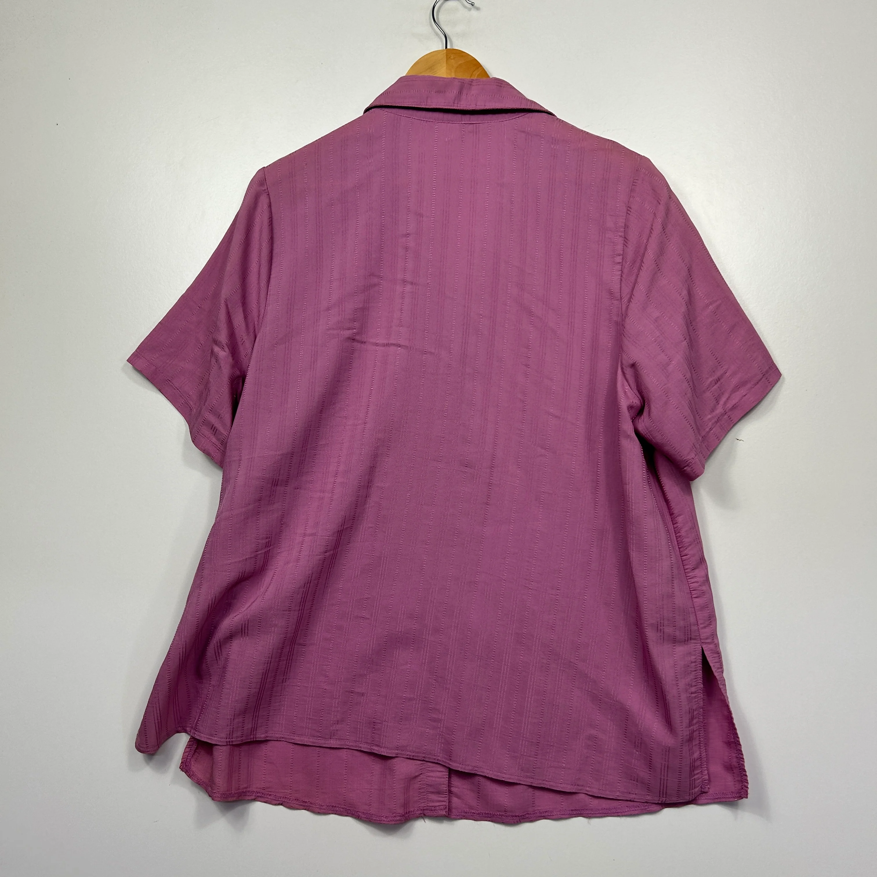 Vintage Target Mauve Textured Button-Up Shirt - Size 18 - Image 4