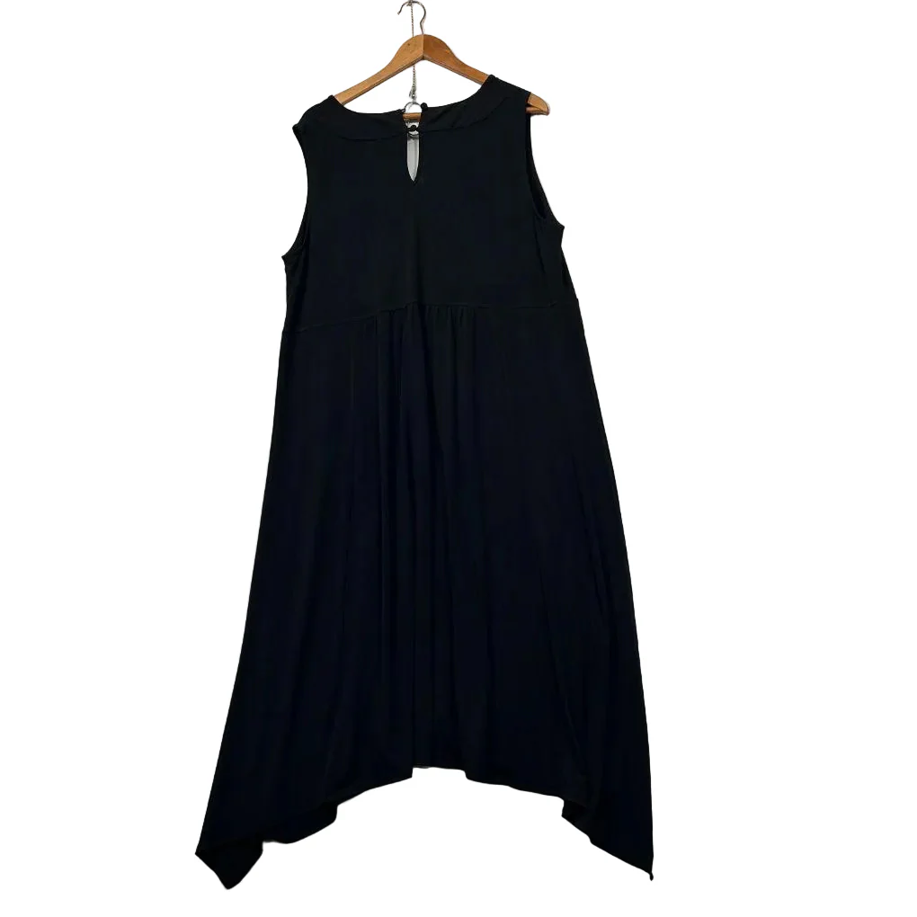 Virtuelle Black Asymmetric Jewelled Dress - Size 18/M - Image 4