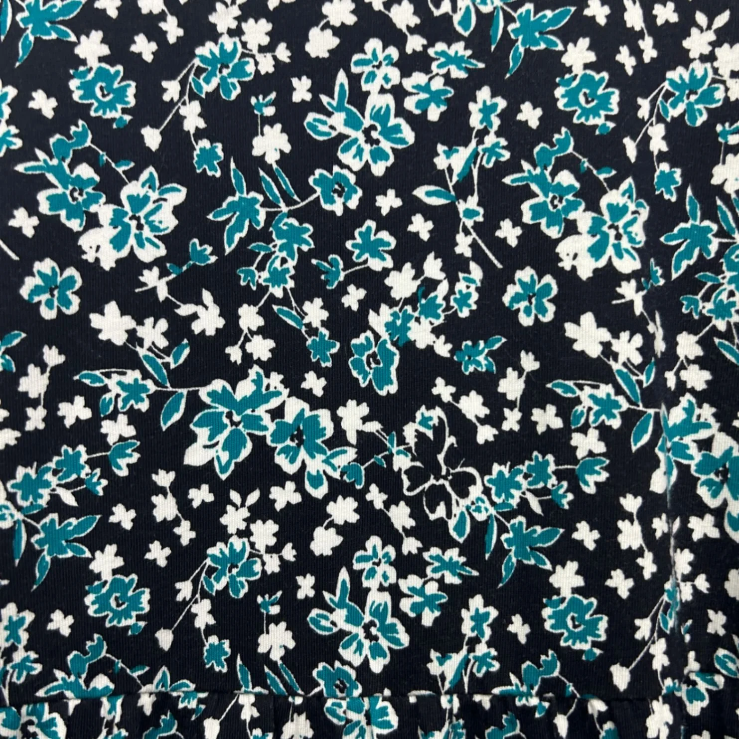 Virtuelle Dress Size 12 XXS Black Floral 3/4 Sleeve Organic Cotton - Image 3