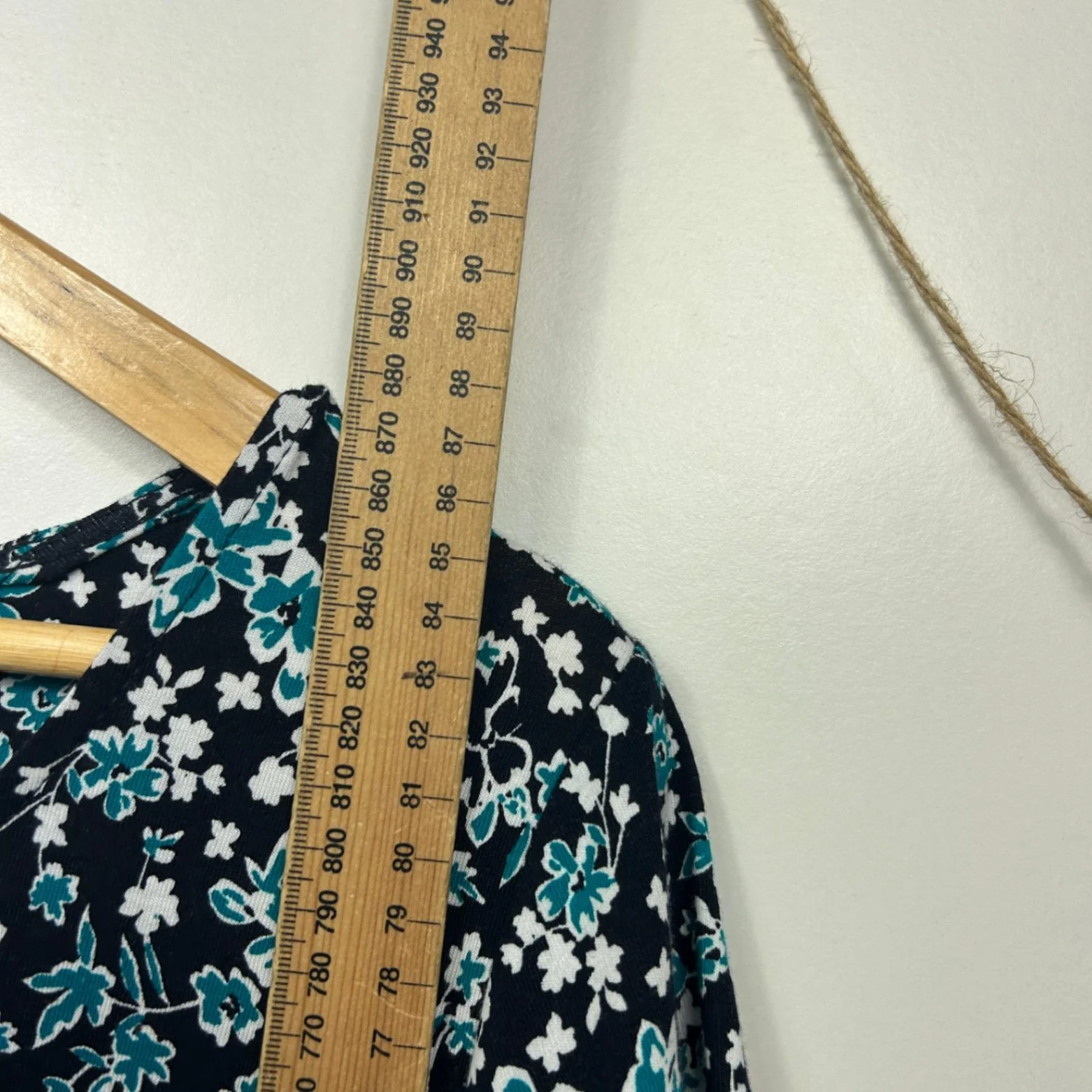 Virtuelle Dress Size 12 XXS Black Floral 3/4 Sleeve Organic Cotton - Image 7