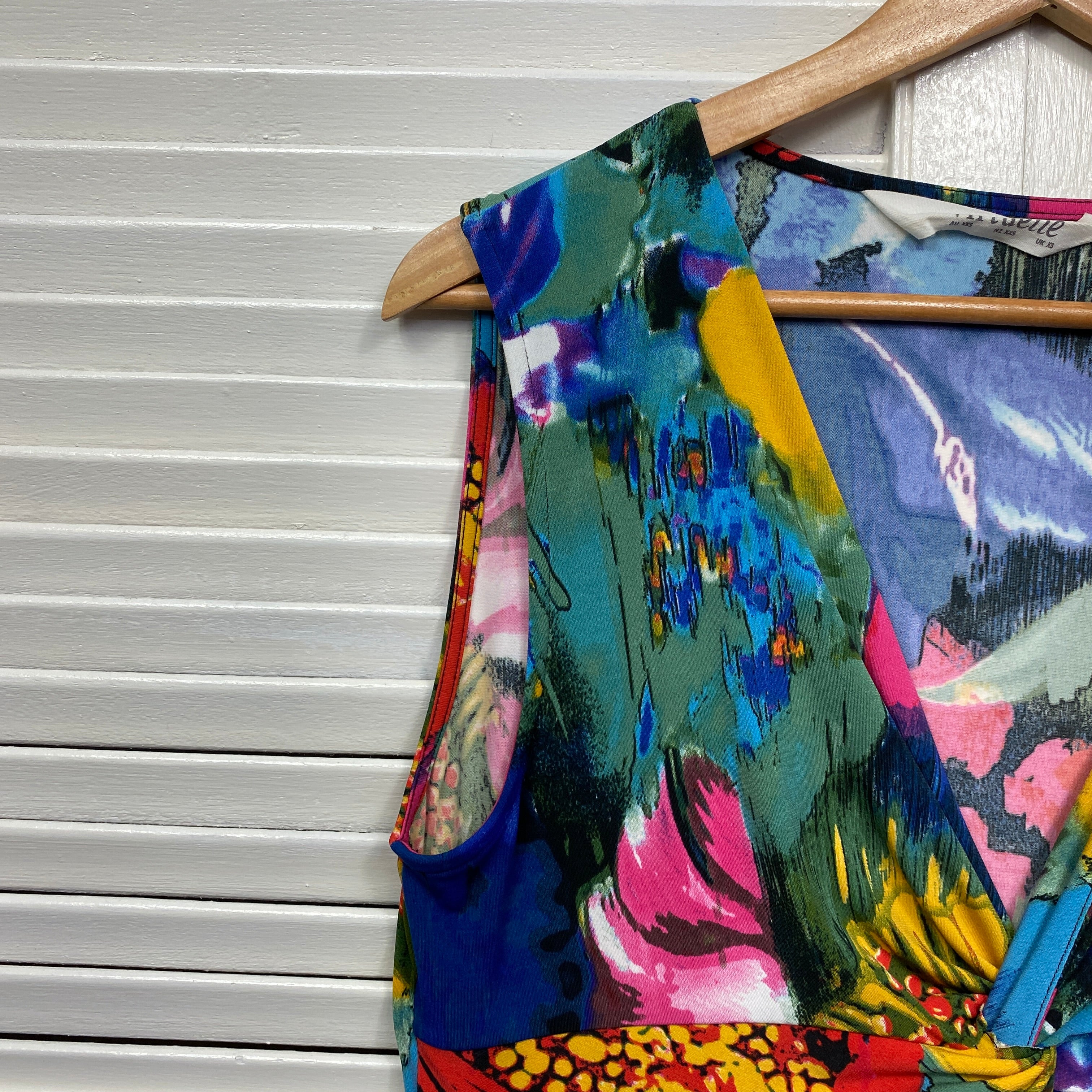 Virtuelle Maxi Dress Size 12 14 XXS Multicoloured Sleeveless - Image 3